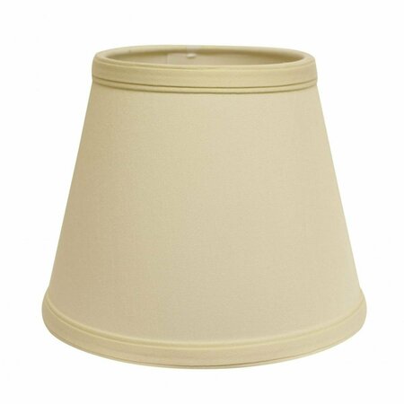 HOMEROOTS 12 in. Ivory Hardback Empire Slanted Slanted No Slub Lampshade 469957